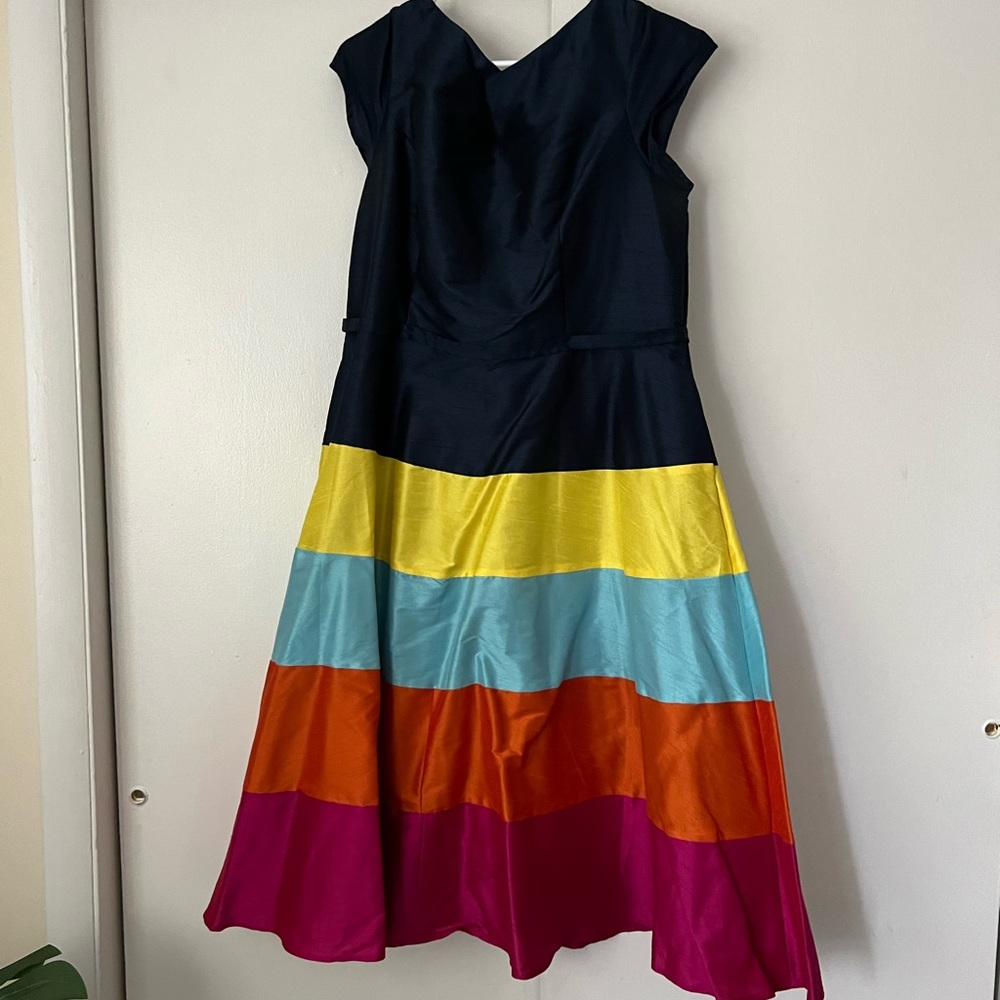 Candy color block dress